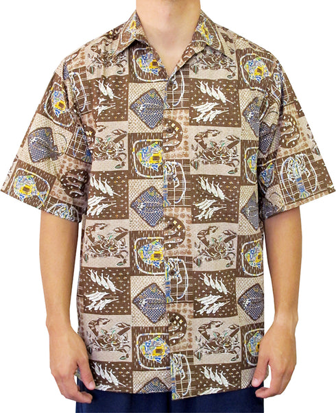 Go Barefoot Mens Hawaii Kai Ocean Peached Cotton Shirt